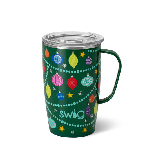 Swig Life 18oz O Christmas Tree Insulated Travel Mug with Handle