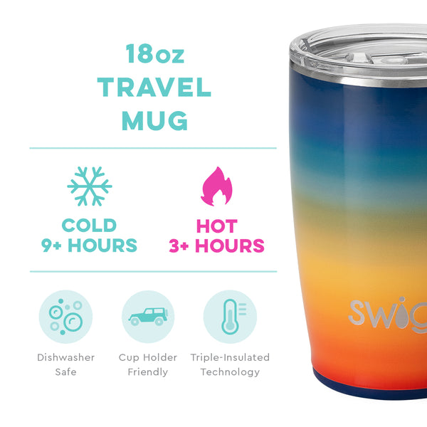 Retro Rainbow Travel Mug (18oz)