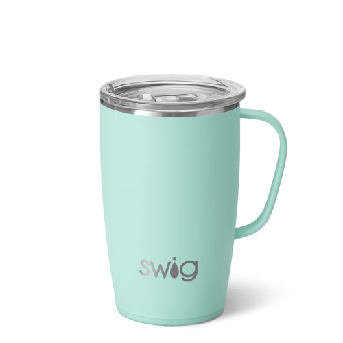 Swig Life 18oz Sea Glass Insulated Travel Mug with Handle