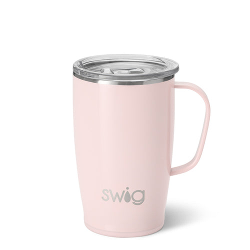 Stainless Steel Insulated Coffee Cup, THILY 12 oz Vacuum Insulated Travel Mug with Handle, Spill-Proof Lid, Keep Coffee Cold or Hot, Ombre: Pink 