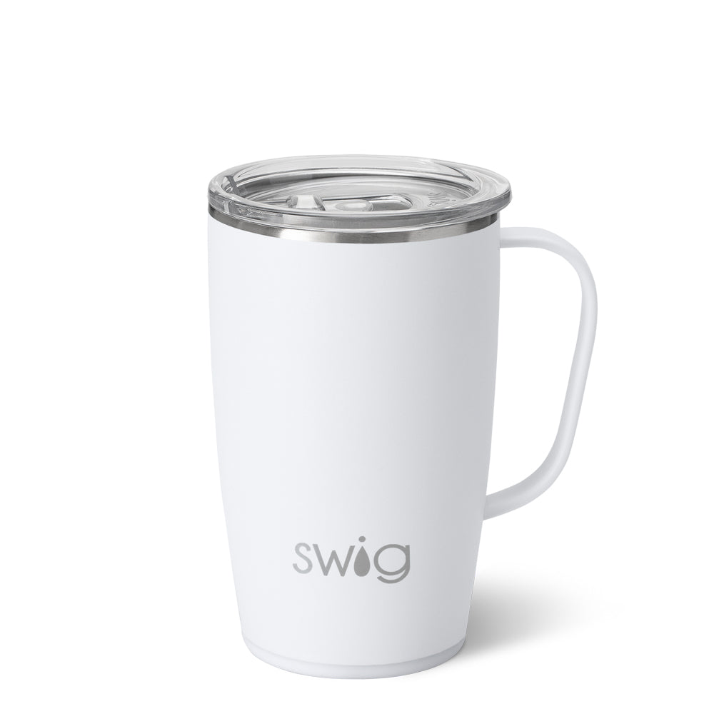 18lb coffee mug Swig Life 18oz Travel Mug White