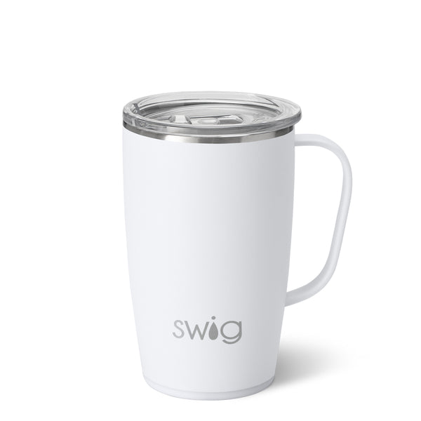 Swig Life 18oz White Insulated Travel Mug with Handle