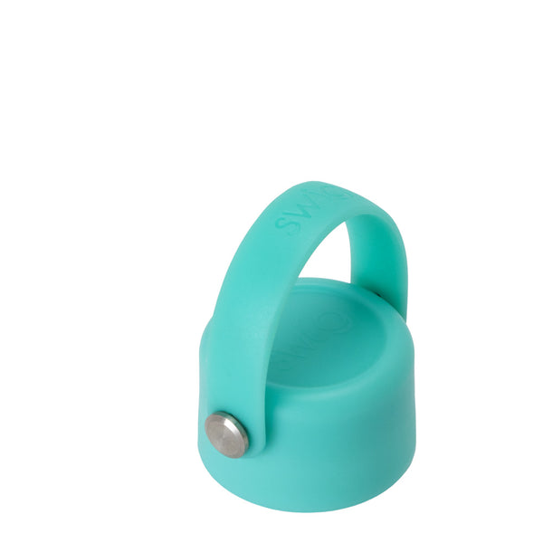Swig Life Carry Cap Lid in Aqua with handle flipped up
