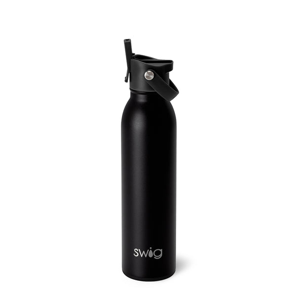Swig Life 20oz Black Insulated Flip + Sip Cap Water Bottle
