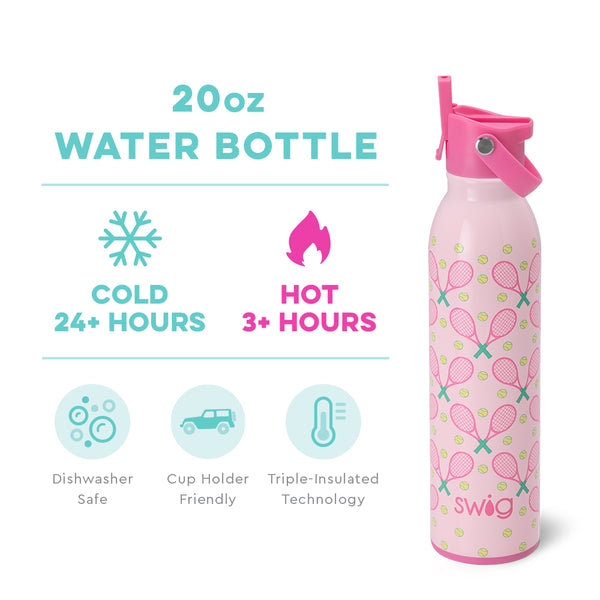 Swig Life 20oz Love All Insulated Flip + Sip Cap Water Bottle temperature infographic - cold 24+ hours or hot 3+ hours