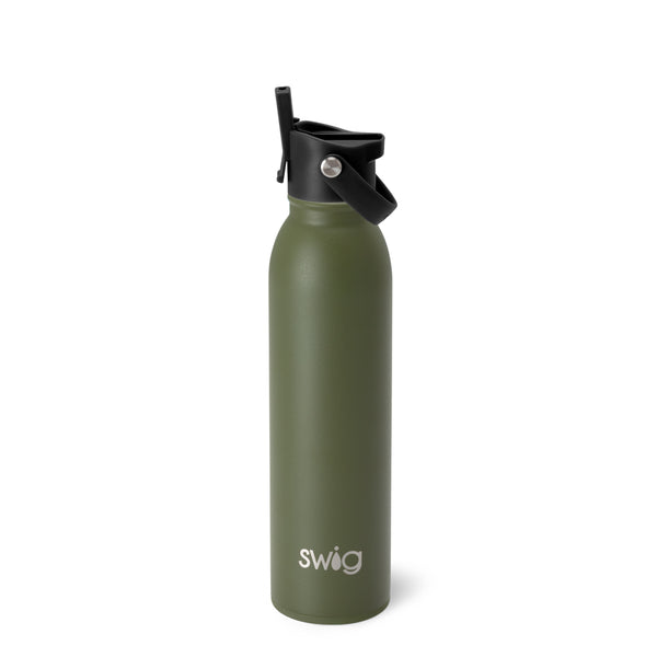 Swig Life 20oz Olive Insulated Flip + Sip Cap Water Bottle