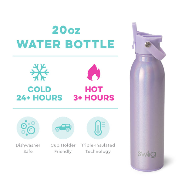 Swig Life 20oz Pixie Insulated Flip + Sip Cap Water Bottle temperature infographic - cold 24+ hours or hot 3+ hours