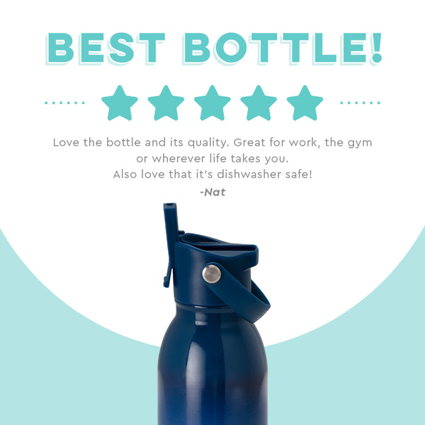 Retro Rainbow Flip + Sip Bottle (20oz)