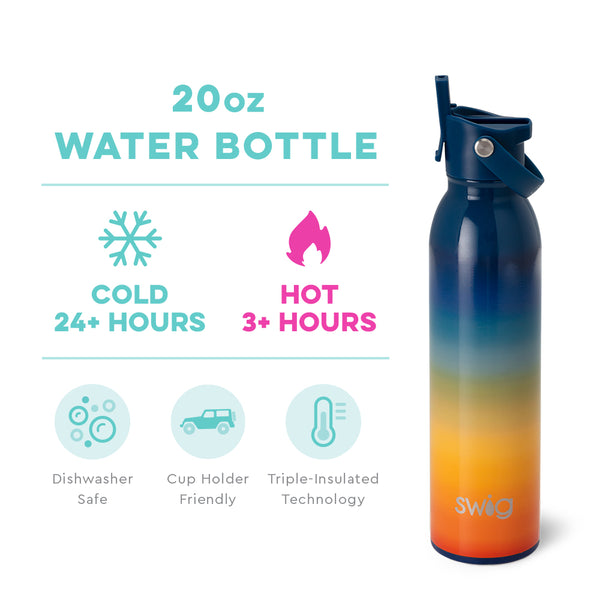 Retro Rainbow Flip + Sip Bottle (20oz)
