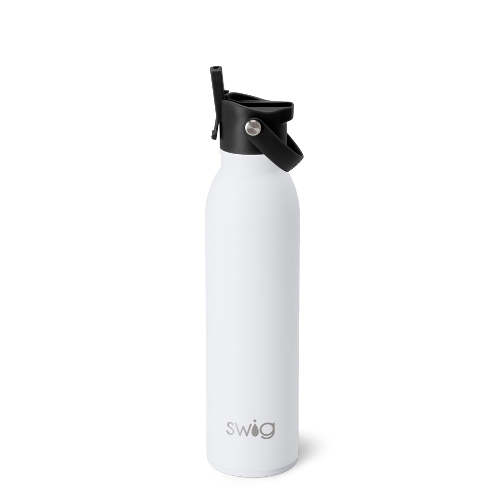 Swig White Flip + Sip Water Bottle (20oz)