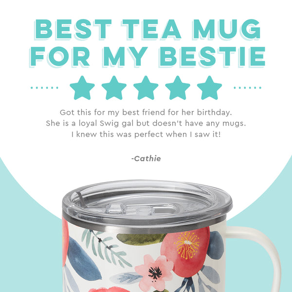 Swig Life customer review on 22oz Poppy Fields Travel Mug - Best tea mug for my bestie