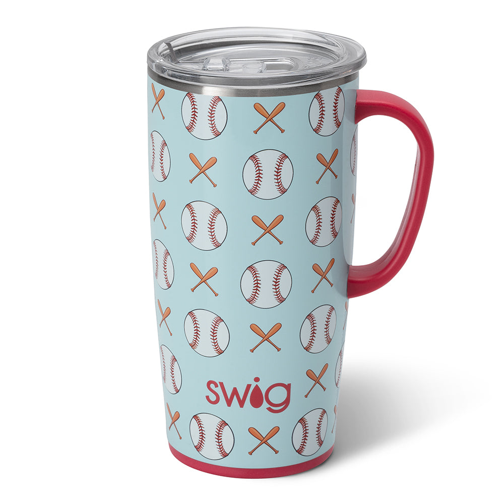 Swig Life Travel Mug with Handle - Hayride Insulated Stainless Steel - 22oz - Dishwasher Safe with A Non-Slip Base