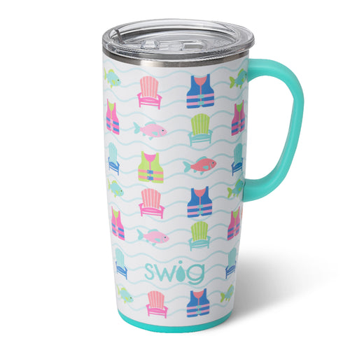 Swig Life 22oz Lake Girl Insulated Travel Mug with Handle