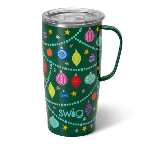 Swig Life 22oz O Christmas Tree Insulated Travel Mug with Handle