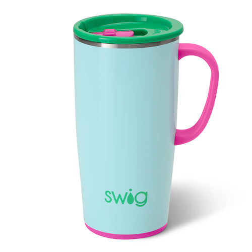 Swig Life 22oz Travel Mug | Insulated Stainless Steel Tumbler with Handle | Boho Desert, Orange