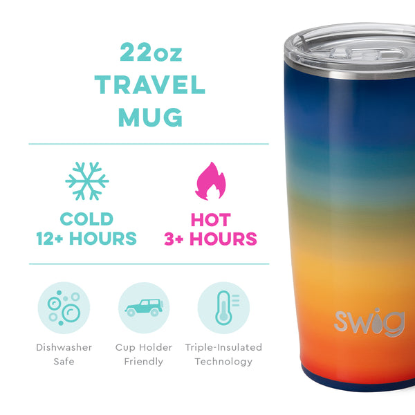 Retro Rainbow Travel Mug (22oz)