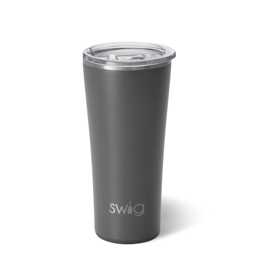 Matte Black 22OZ SKINNY Reusable Acrylic TUMBLERS With Lids and