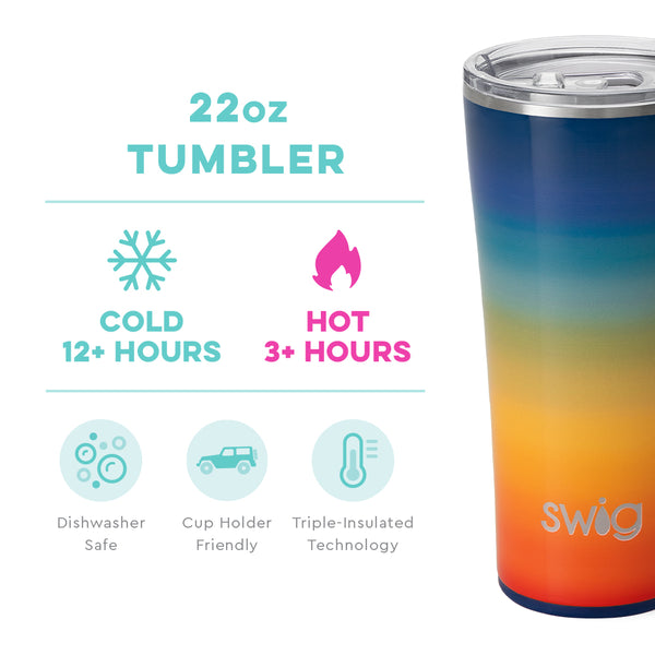 Retro Rainbow Tumbler (22oz)