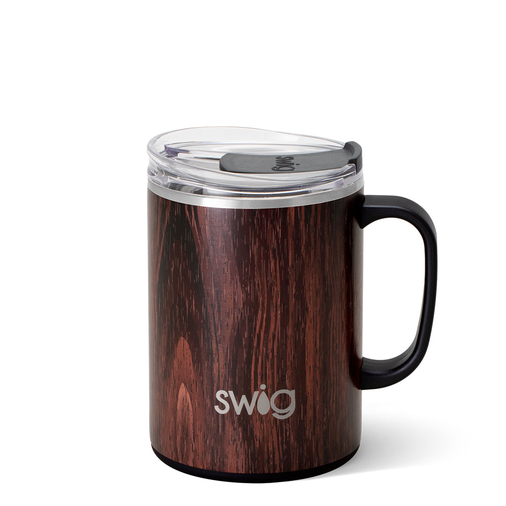 Bourbon Barrel 24oz Large Camper Mug with handle Swig Life