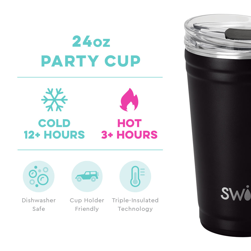 Black 24oz Insulated Party Cup Swig Life