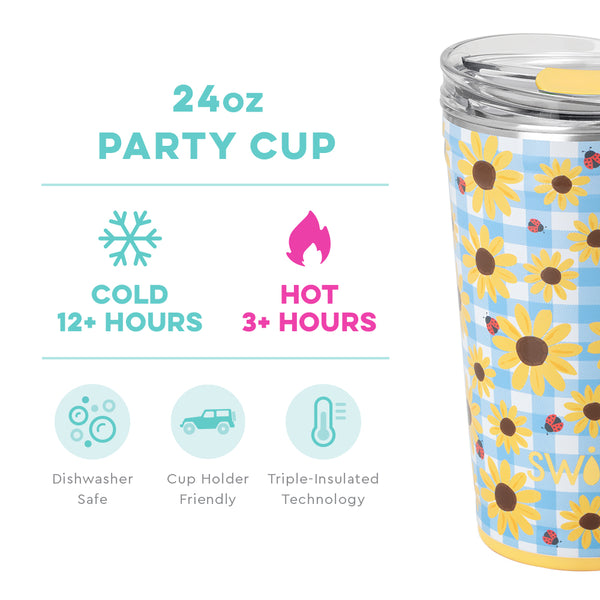 Swig Life 24oz Picnic Basket Party Cup temperature infographic - cold 12+ hours or hot 3+ hours