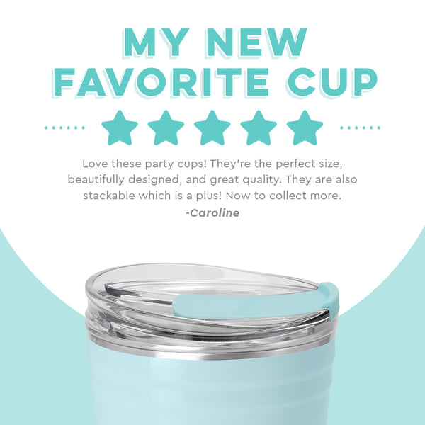 Swig Life customer review on Shimmer Aquamarine Insulated 24oz Party Cup - My New Favorite Cup