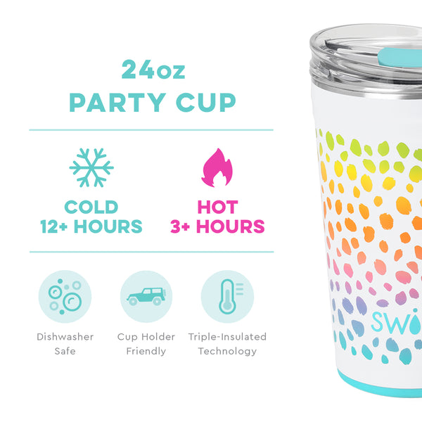 Swig Life 24oz Wild Child temperature infographic - cold 12+ hours or hot 3+ hours