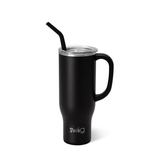 Swig Life 30oz Black Insulated Mega Mug with Handle