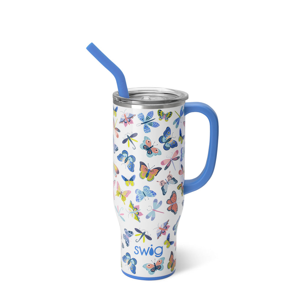Swig Life 30oz Butterfly Bliss Insulated Mega Mug with Handle