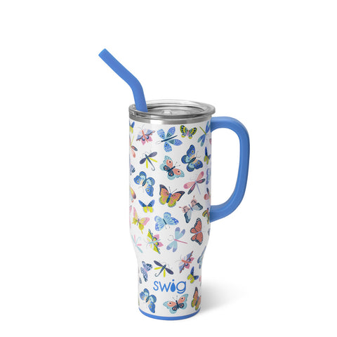 Hydrangea/Royal/Navy Reusable Straw Set Mega Mugs