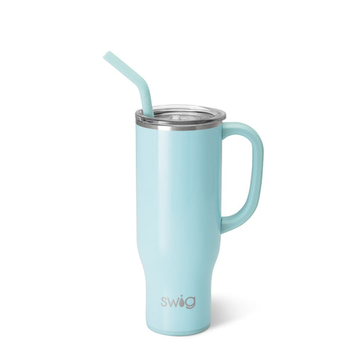 Swig Life 30oz Shimmer Aquarmarine Insulated Mega Mug with Handle