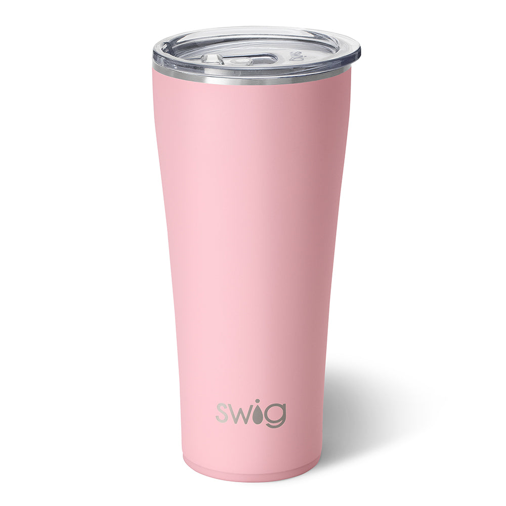 Blush 14oz. Plastic Wine Tumbler Straw