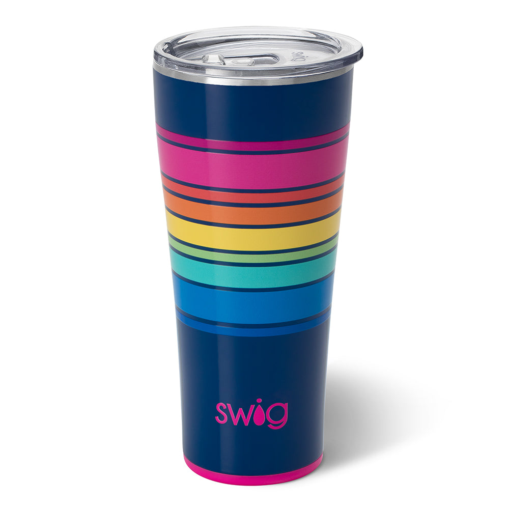 Swig Life Tumbler - Electric Slide Insulated Stainless Steel - 32oz - Dishwasher Safe with A Non-Slip Base