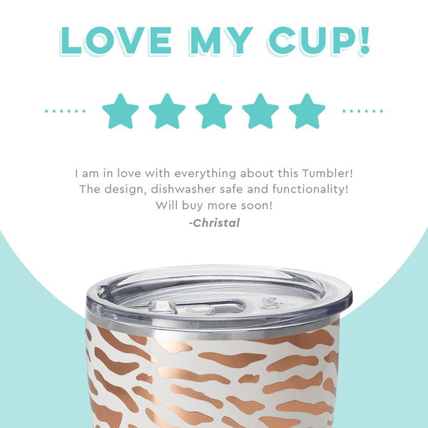 Swig Life customer review on 32oz Glamazon Rose Tumbler - Love my cup