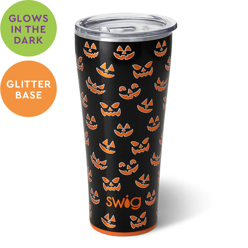 Swig Life 32oz Jeepers Creepers Insulated Tumbler with Glow-in-the-dark pattern