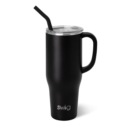 Swig Life 40oz Black Insulated Mega Mug with Handle