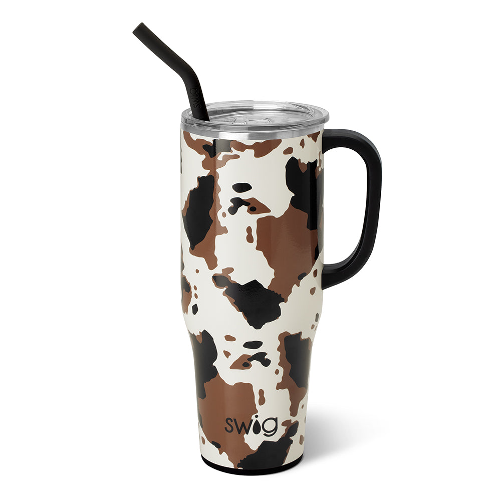 40 oz Tumbler With Handle,Leopard Print Skinny Vacuum Insulated