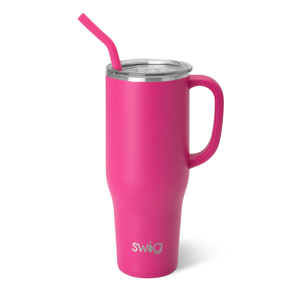 Swig 40 Oz Stainless Steel Mega Mug With Handle Lid and Straw With  Removable Flex-tip Included 