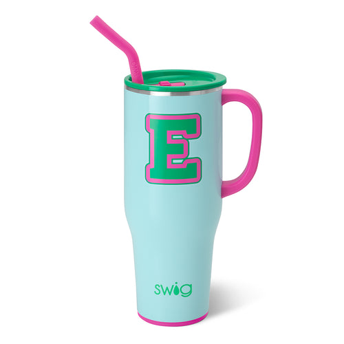 Swig Life 40oz Prep Rally Initial E Insulated Mega Mug with Handle