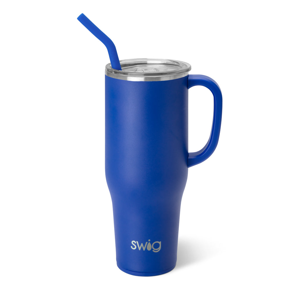 Swig 40 oz Stainless Steel Mega Mug with Handle - Lid and Straw