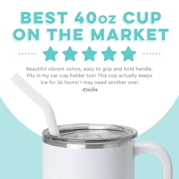 Swig Life customer review on 40oz White Mega Mug - Best 40oz cup on the market