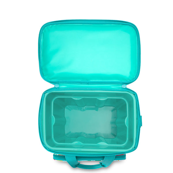 Swig Life Island Bloom Boxxi 24 Cooler inside view showing removable storage stray with handle