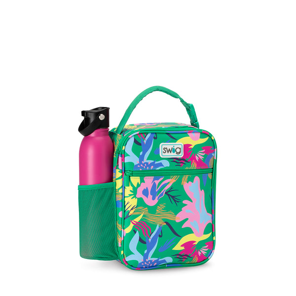 Swig Life Insulated Paradise Boxxi Lunch Bag with Hot Pink Flip + Sip Bottle
