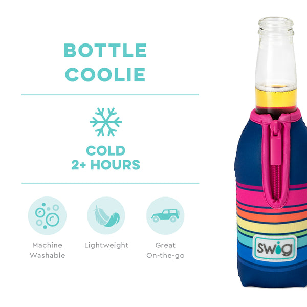 Swig Life Electric Slide Insulated Neoprene Bottle Coolie temperature infographic - cold 2+ hours