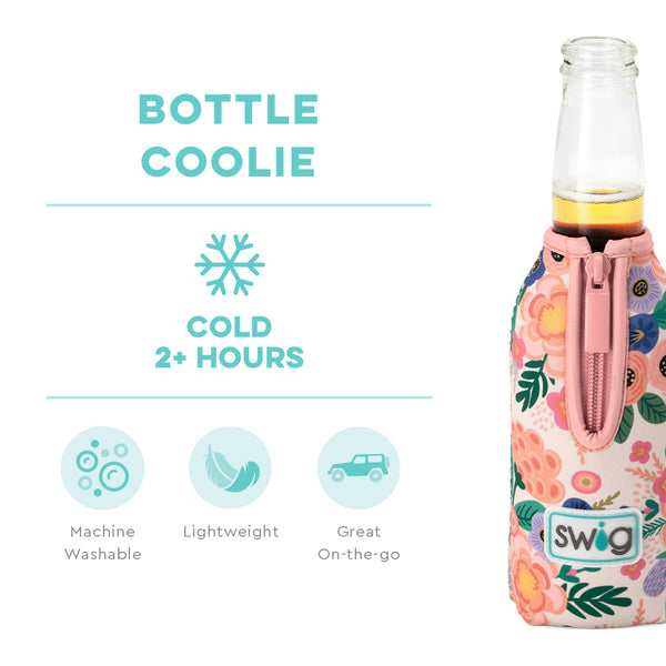 Swig Life Full Bloom Insulated Neoprene Bottle Coolie temperature infographic - cold 2+ hours