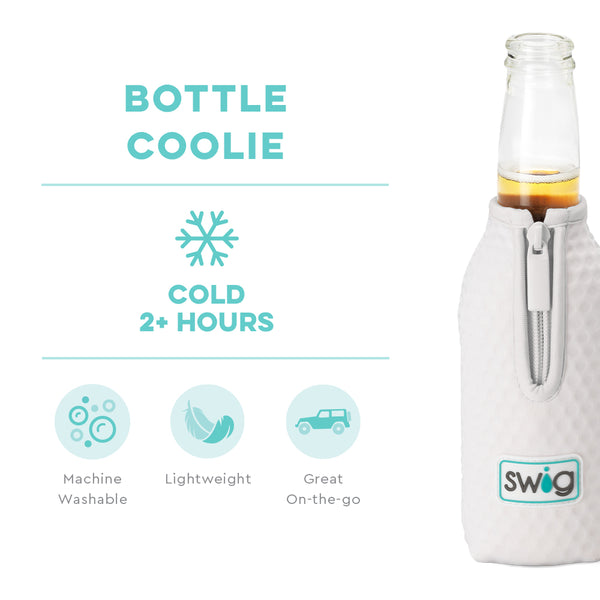 Swig Life Golf Partee Insulated Neoprene Bottle Coolie temperature infographic - cold 2+ hours