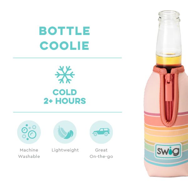 Swig Life Good Vibrations Insulated Neoprene Bottle Coolie temperature infographic - cold 2+ hours