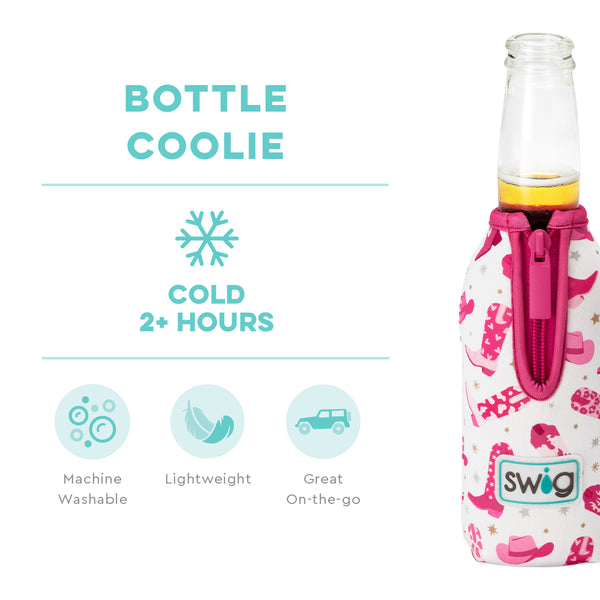 Swig Life Let's Go Girls Insulated Neoprene Bottle Coolie temperature infographic - cold 2+ hours