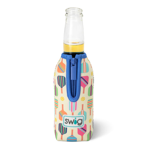 Swig Life Pickleball Insulated Neoprene Bottle Coolie with Zipper