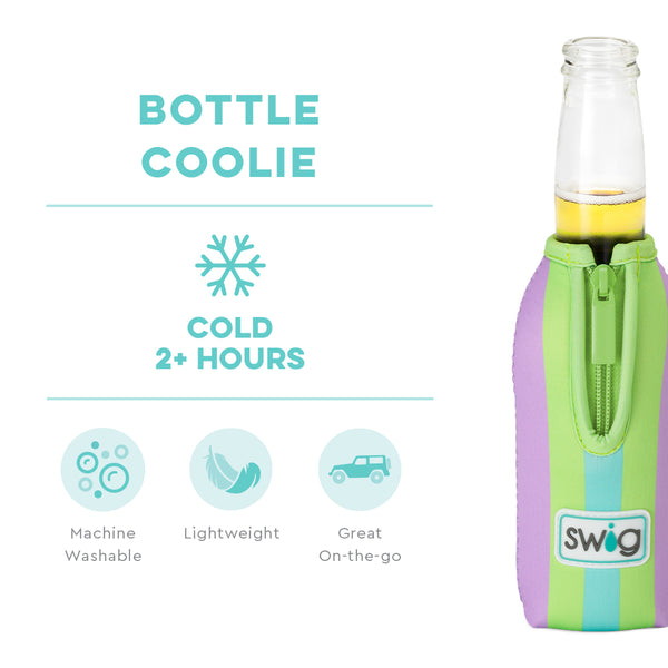 Swig Life Ultra Violet Insulated Neoprene Bottle Coolie temperature infographic - cold 2+ hours